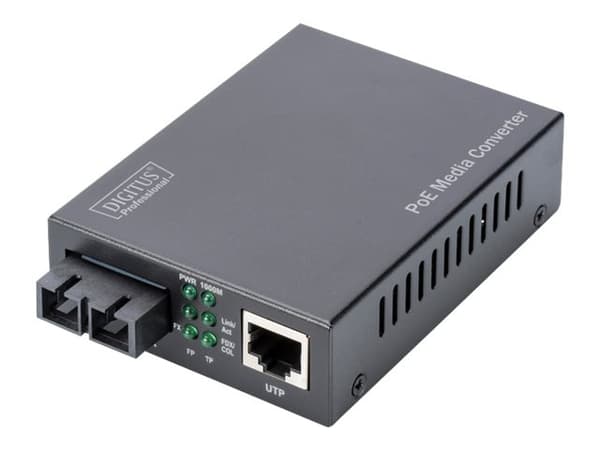 DIGITUS Professional DN-82150 - Medieomvandlare - 1GbE - 10Base-T, 1000Base-SX, 100Base-TX, 1000Base-T - RJ-45 / SC-läge (multi-mode) - upp till 500