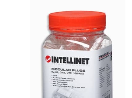 Intellinet 502375, RJ-45, Gjennomsiktig, Gull, 100 stykker