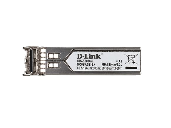 D-Link DIS S301SX - SFP (mini-GBIC) transceivermodul - 1GbE - 1000Base-SX - LC multimodus - opp til 550 m