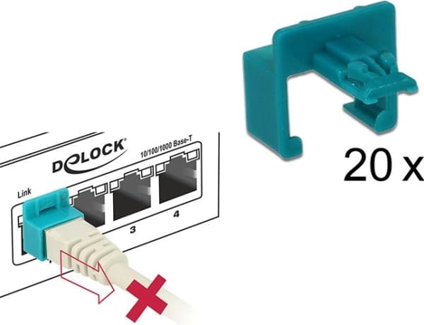 DeLOCK Secure Clip Starter Set - LAN-kaapelin turvalukkosarja