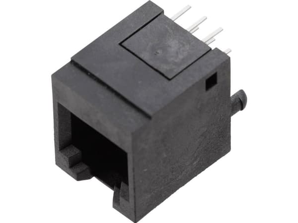 BEL Stewart Connectors 1410-4000-07 Modular indbygget sokkel 1410-4000-07 Tilslutning, lige Poler: 6P6C Sort 1 stk