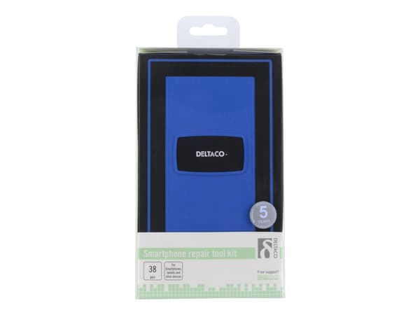 DELTACO Smartphone Repair Kit VK-51 - Verktygskit - 38 delar - i fodral