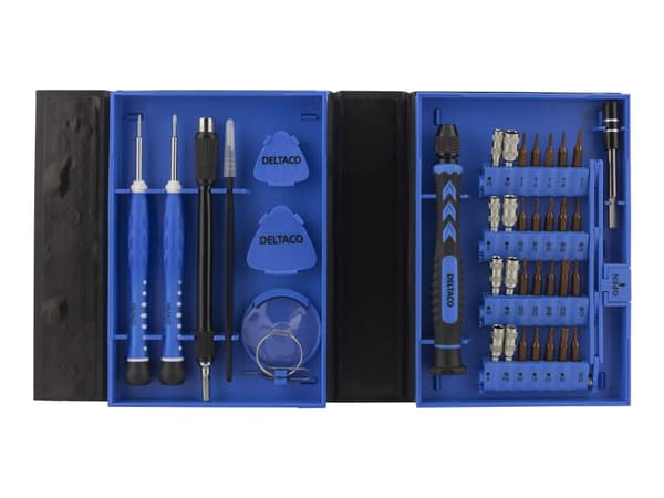DELTACO Smartphone Repair Kit VK-51 - Verktygskit - 38 delar - i fodral