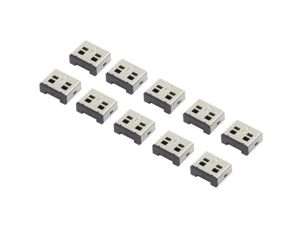 Renkforce USB-port rf-USBBlocker-02 Sæt med 10 stk. Sølv uden nøgle RF-4463019