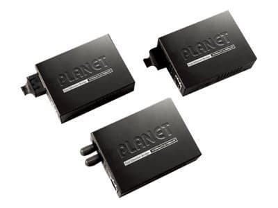 PLANET FT-802S15 - Fibermedieomformer - 100Mb LAN - 10Base-T, 100Base-FX, 100Base-TX - RJ-45 / SC-enkeltmodus - opp til 15 km - 1310 nm