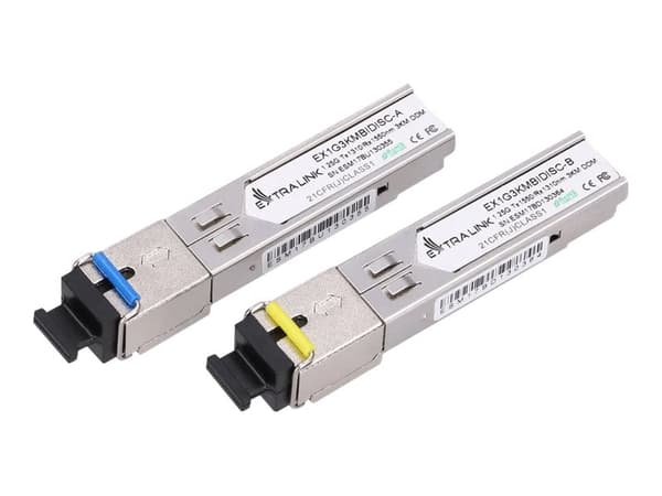 Extralink - SFP-sändar/mottagarmodul (mini-GBIC) - 1GbE, Fibre Channel, SONET - WDM - SC enkelläge - upp till 3 km - OC-24 LR-1 - 1310 nm / 1550 nm (