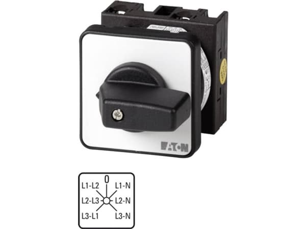 Eaton T0-3-8007/E, Vipukytkin, 3P, Musta, Harmaa, IP65, IEC/EN 60947, VDE 0660, IEC/EN 60204, CSA, UL, 690 V