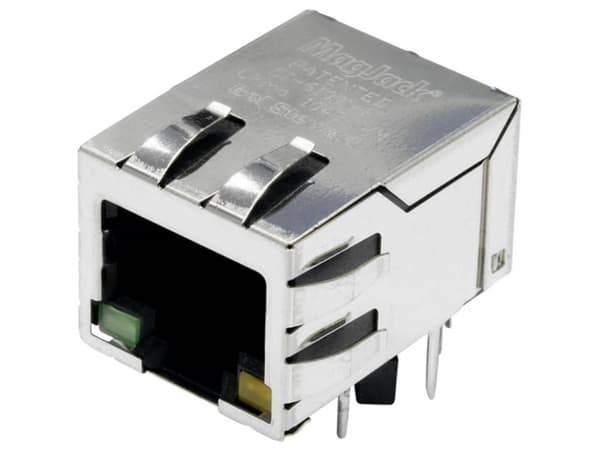 BEL Stewart Connectors Bel Fuse MagJack Gigabit Ethernet 8 transformator med lysdioder Loss down SI-61001-F Connector, flush mount horizontal Gigabit