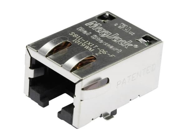 Bel Stewart Connectors S811-1x1t-06-F Magjack 10/100base-Tx 4 Transformer Tab
