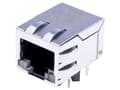 Miniatyrbilde 2 av 2: BEL Stewart Connectors MagJack 10 / 100Base-TX 4 sender med lysdioder Tab ned SI-60024-F Tilslutning, indbygning vandret 10 Base-TX Poler: 8P8C Forni