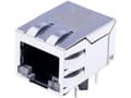 Miniatyrbilde 1 av 2: BEL Stewart Connectors MagJack 10 / 100Base-TX 4 sender med lysdioder Tab ned SI-60024-F Tilslutning, indbygning vandret 10 Base-TX Poler: 8P8C Forni