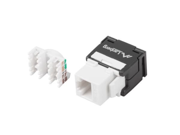 Lanberg KSU5-2000 - Modulär insättning - CAT 5e - UTP - RJ-45 - vit, svart