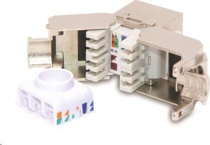 KeyStone Cat6A pistorasia, STP, itsesulkeutuva (KEY-STP-C6A)
