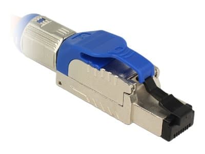 Delock - Nätverkskontakt - RJ-45 (hane) - 6.6 cm - STP - CAT 8 - startad - metall