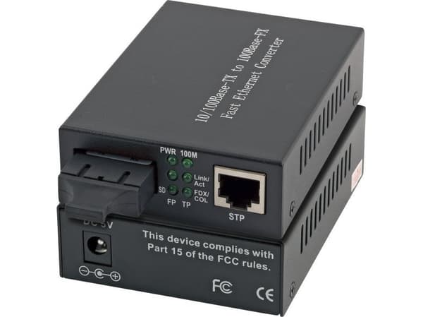 EFB Elektronik EL025V2, 100 Mbit/s, Raskt Ethernet, 10000 m, 1310 nm, Enkeltmodus, Metall