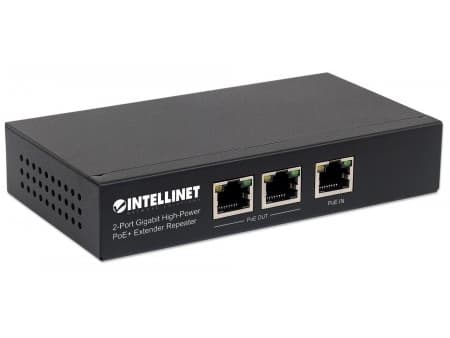 Intellinet 561266, Ohanterad, Gigabit Ethernet (10/100/1000), Strömförsörjning via Ethernet (PoE) stöd Svart