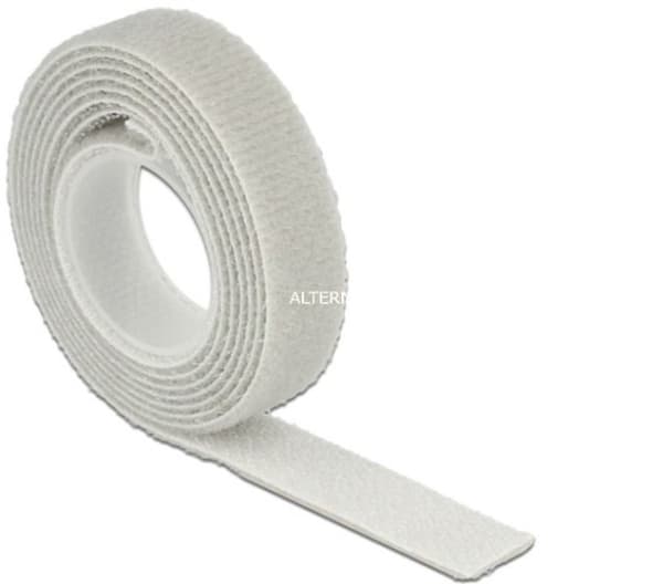 Delock Hook-and-loop fastener - Kabelfestebånd - 1 m - grå