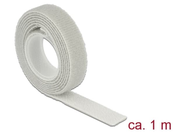 Delock Hook-and-loop fastener - Kabelfestebånd - 1 m - grå