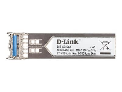 D-Link DIS S302SX - SFP (mini-GBIC) transceivermodul - 1GbE - 1000Base-SX - opp til 2 km