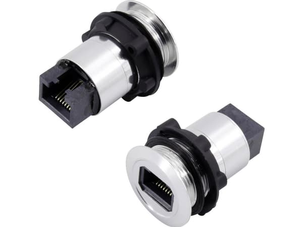 Tilslutning, indbygning TRU COMPONENTS RJ45-02 Sølv 1 stk
