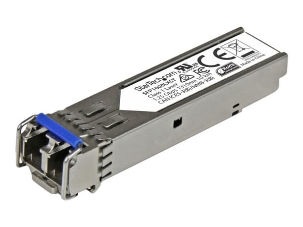 StarTech.com MSA Uncoded Compatible SFP Module, 1000BASE-LX, 1GbE Single Mode (SMF) Fiber Optic Transceiver, 1GE Gigabit Ethernet SFP, LC Connector,