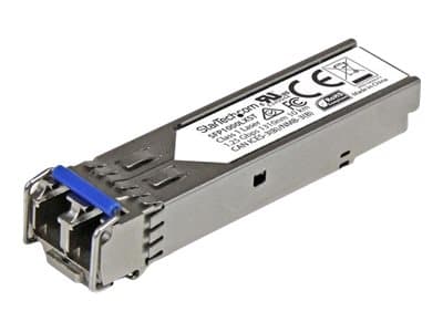 StarTech.com MSA Uncoded Compatible SFP Module, 1000BASE-LX, 1GbE Single Mode (SMF) Fiber Optic Transceiver, 1GE Gigabit Ethernet SFP, LC Connector,