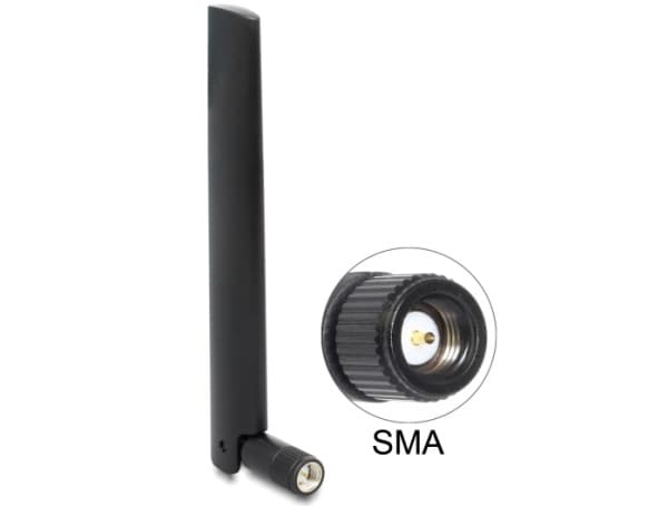 Delock NB-IoT 900 MHz Antenna - Antenne - 13.5 m - dipol, PCB - 3 dBi - rundtstrålende - svart