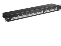 MicroConnect - Koblingspanel - CAT 6 - STP - RJ-45 X 24 - svart - 19"