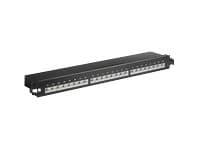 MicroConnect - Koblingspanel - CAT 6 - STP - RJ-45 X 24 - svart - 19"