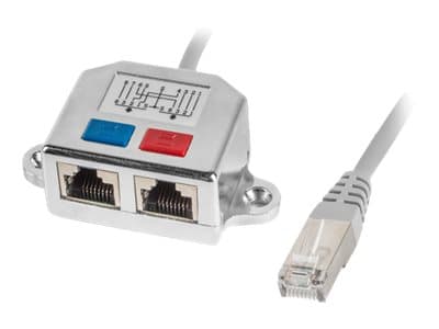 Lanberg - Nettverksplitter - RJ-45 (hann) til RJ-45 (hunn) - FTP - sølv