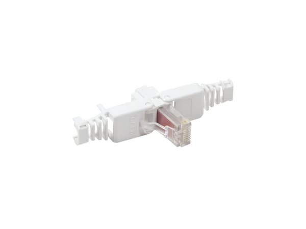 LogiLink MP0025, RJ-45, Hvit, Hankjønn, Cat6, 22/26, Gull