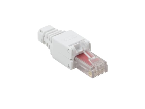 LogiLink MP0025, RJ-45, Hvit, Hankjønn, Cat6, 22/26, Gull
