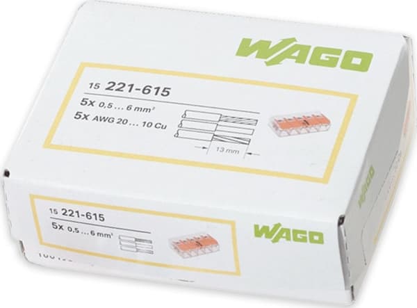 Wago 221-615, 450 V, Orange, Transparent, 1 styck