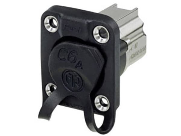 Neutrik NE8FDX-Y6-W, RJ-45, Aluminium, Svart, Cat6a, Gull, IP65, 1000 V