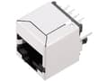 Miniatyrbild 1 av 3: BEL Stewart Connectors SS71800-027F Modulär inbyggd kontakt utan jordflik SS71800-027F Kontakt, inbyggd vertikal Polantal: 8P8C Förnicklad, metall 1