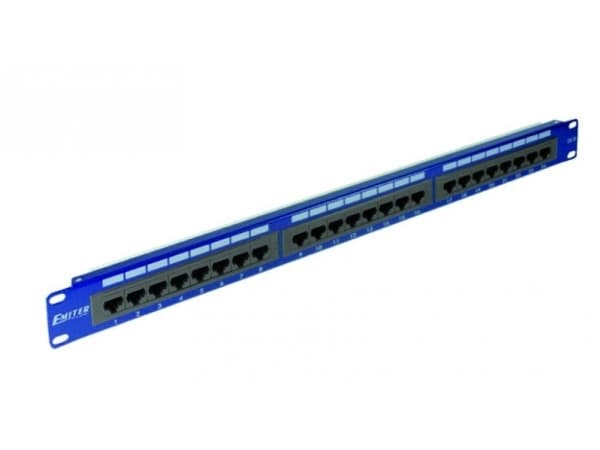 EMITERNET PANEL 19", 24XRJ45 UTP CAT.5E (1U) Mėlynas DCN/PPFA652K248C5E