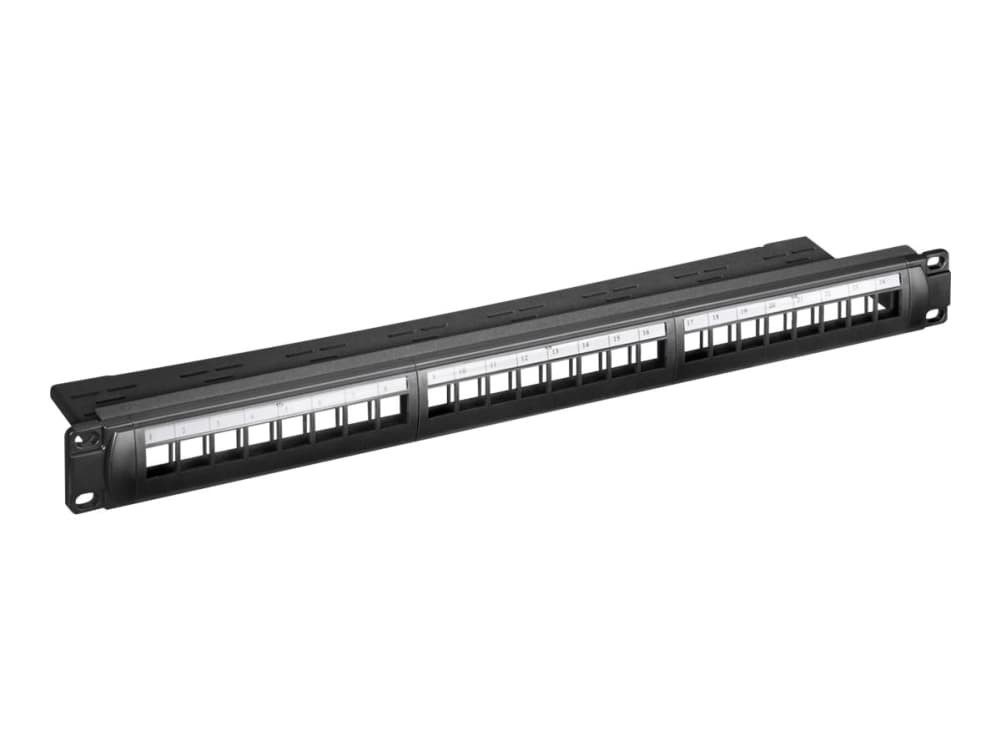 MicroConnect - Patch-panel - CAT 6 - RJ-45 X 24 - svart - 19"