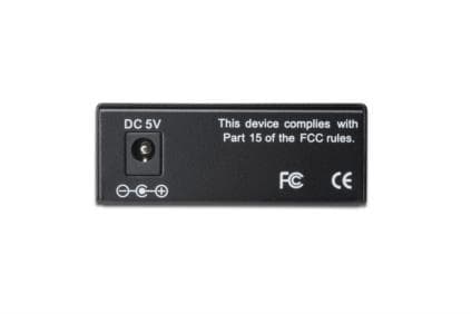 DIGITUS Professional DN-82010-1 - Fibermediekonverterare - 100Mb LAN - 10Base-T, 100Base-FX, 100Base-TX - RJ-45 / ST-läge (multi-mode) - upp till 2 k