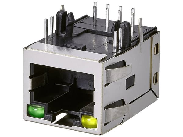 EDAC modulær chassiskontakt, 1 port, CAT 3-kontakt, horisontal installasjon, stenger: 8P8C A63-113-331P4D2 metall A63-113-331P4D2 1 (A63-113-331P4D2)
