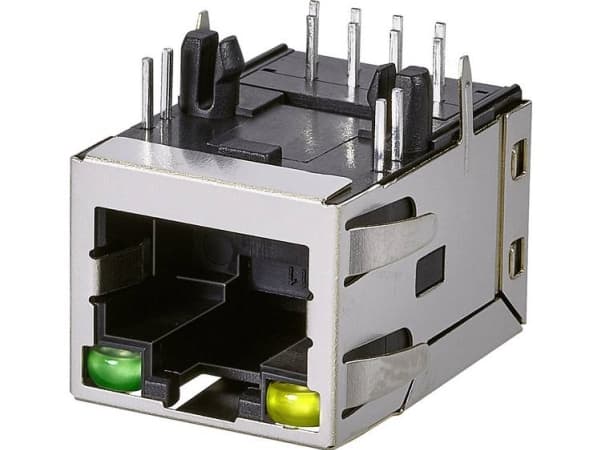 EDAC modulær chassiskontakt, 1 port, CAT 3-kontakt, horisontal installasjon, stenger: 8P8C A63-113-331P4D2 metall A63-113-331P4D2 1 (A63-113-331P4D2)