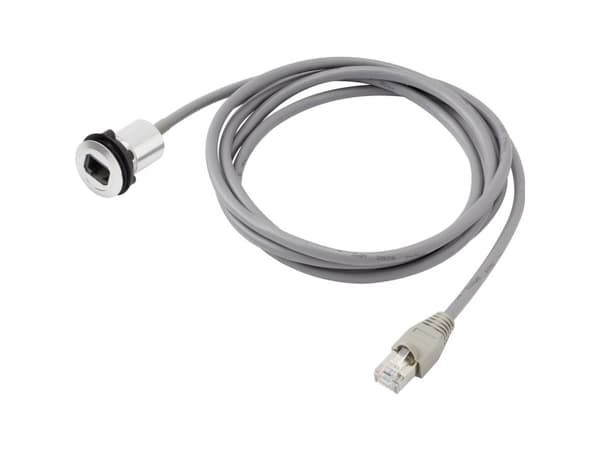 RJ45-liitin, upotettu, liitin, suora TRU COMPONENTS RJ45-01-BK Musta 1 kpl