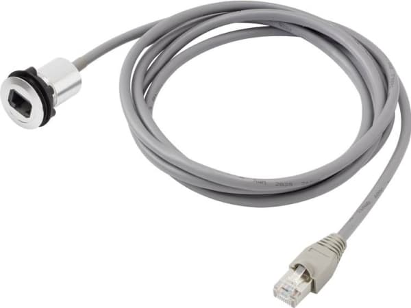 RJ45-liitin, upotettu, liitin, suora TRU COMPONENTS RJ45-01-BK Musta 1 kpl