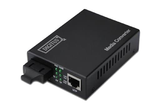 DIGITUS Professional DN-82120-1 - Fibermediekonverterare - 1GbE - 10Base-T, 1000Base-SX, 100Base-TX, 1000Base-T - RJ-45 / SC-läge (multi-mode) - upp