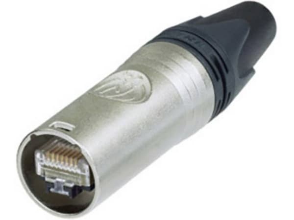 Neutrik NE8MX6-T, RJ-45, aluminium, svart, Cat6a, gull, 1000 V, 1,5 A