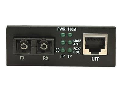 Intellinet Fast Ethernet Media Converter, 10/100Base-Tx to 100Base-Fx (SC) Multi-Mode, 2 km (1.24 mi) - Fibermedieomformer - 100Mb LAN - 10Base-T, 10