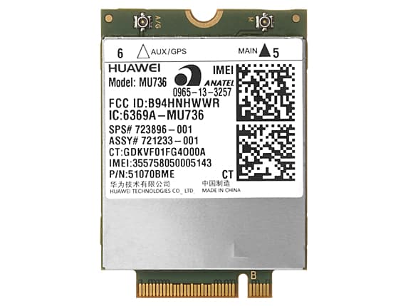 HP hs3110 HSPA+ Mobile Broadband Module, 42 mm, 30 mm, 2,3 mm, 6 g