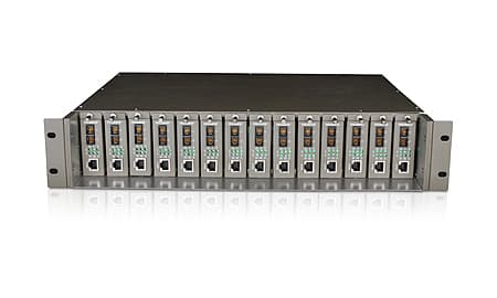 TP-Link TL-MC1400 - Modulær utvidelsesbase - 2U - rackmonterbar - for P/N: TL-SG3210XHP-M2 V2.6, TL-SG3452XP V1