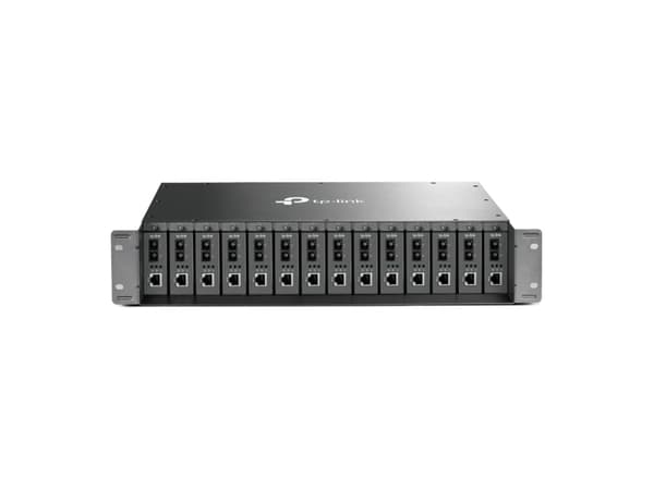 TP-Link TL-MC1400 - Modulær utvidelsesbase - 2U - rackmonterbar - for P/N: TL-SG3210XHP-M2 V2.6, TL-SG3452XP V1