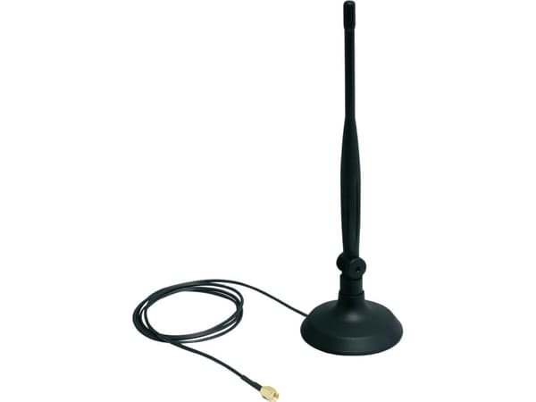 Delock SMA WLAN Antenna with Magnetic Stand and Flexible Joint 4 dBi - Antenne - Wi-Fi - 4 dBi - rundtstrålende