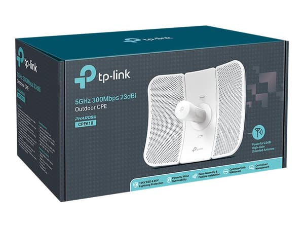 TP-Link CPE610 - Trådløst tilgangspunkt - Wi-Fi - 5 GHz - DC-strøm